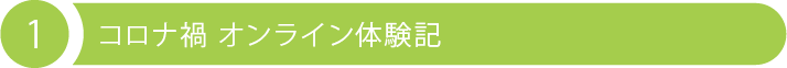 1 コロナ禍 オンライン体験記